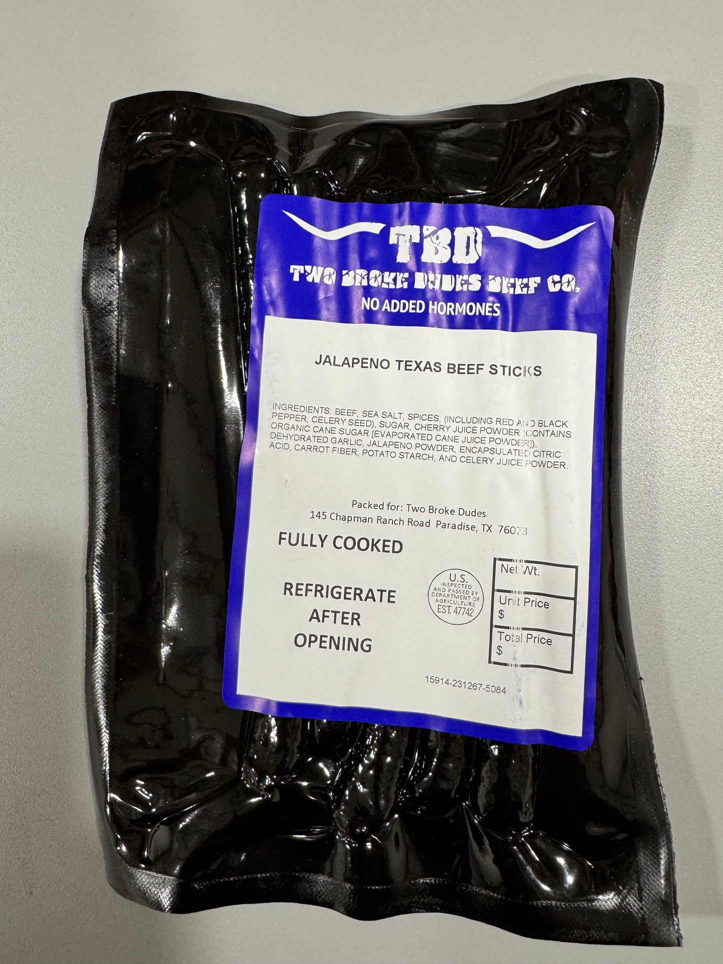 Jalapeno Beef Sticks