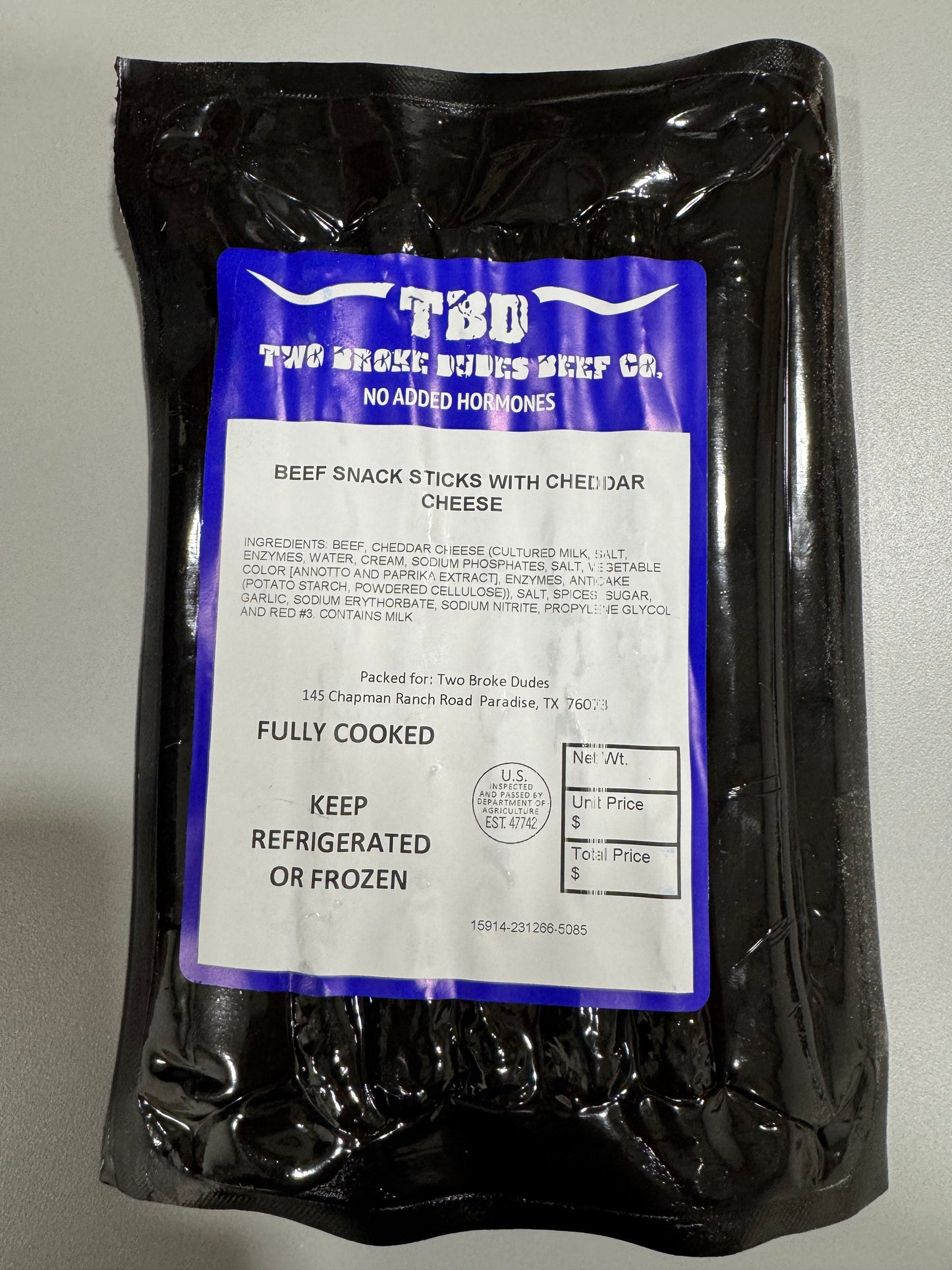 Cheddar Cheese Beef Sticks